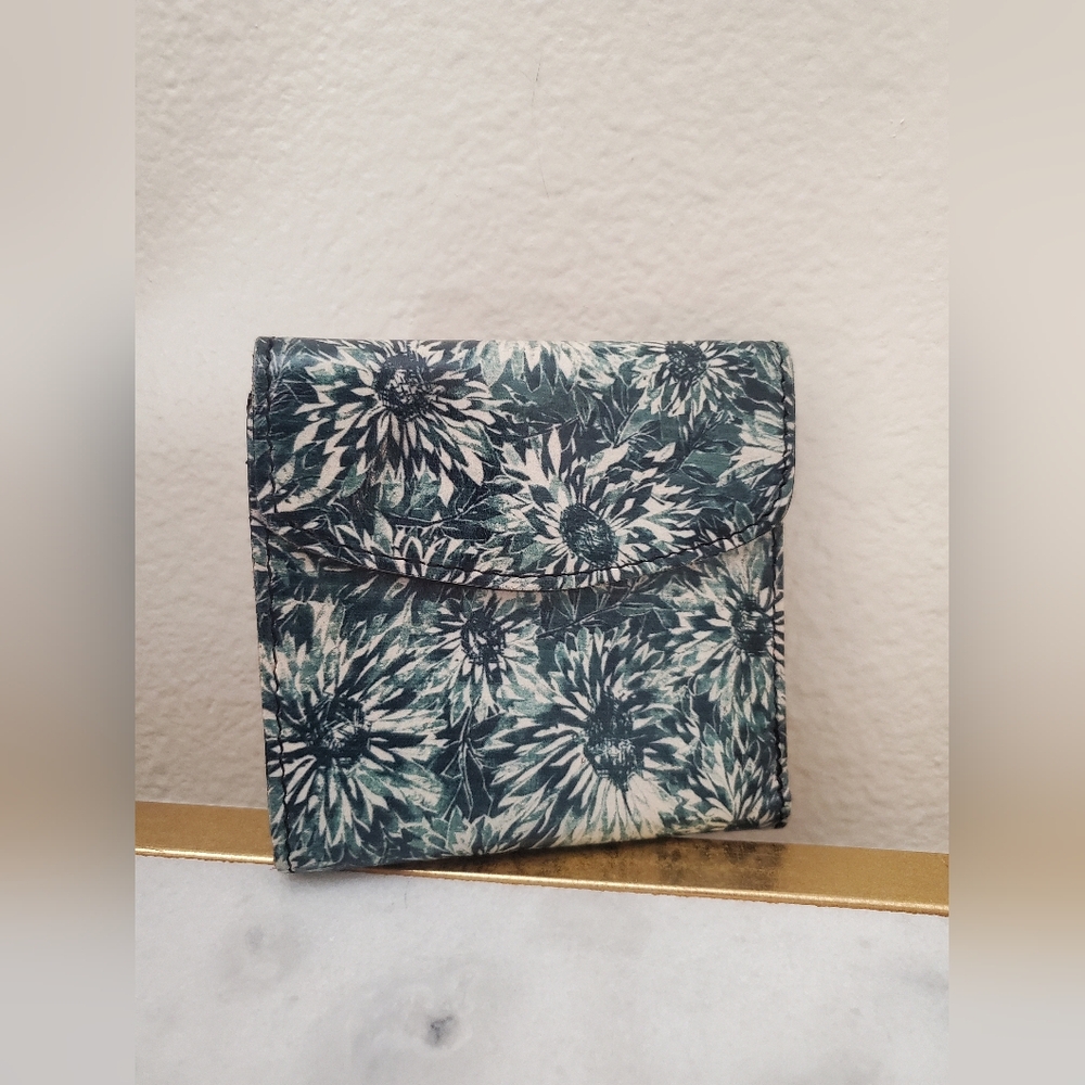 Patricia Nash Blue Floral Leather Wallet
